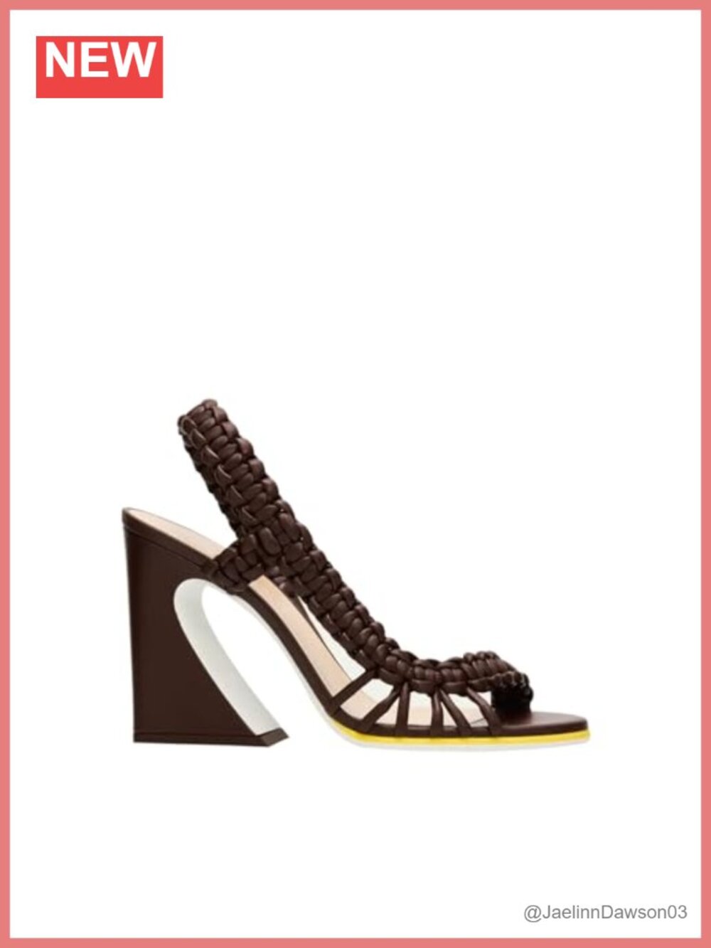 Women's Braided Slingback Sandals, Open Toe Chunky Block Heel